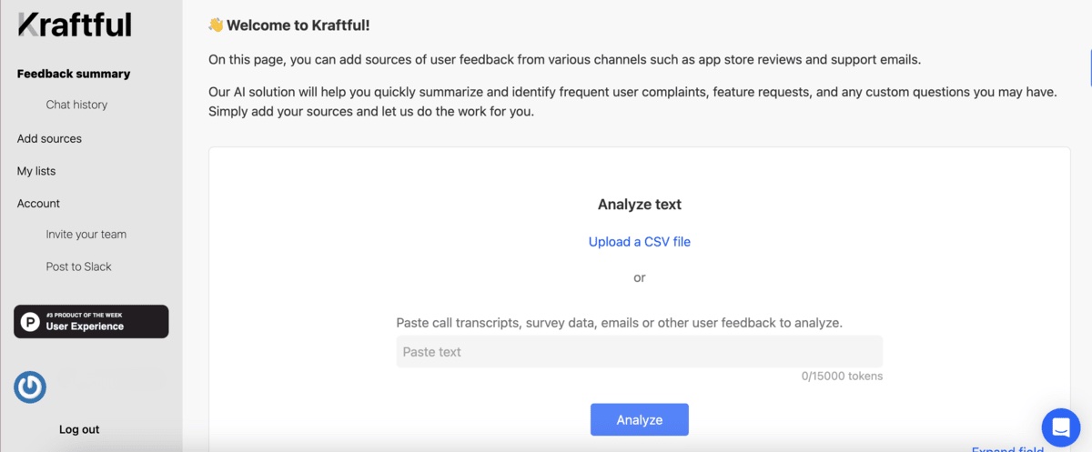 Kraftful AI Tool Source Organizer for Push10 Branding Agency