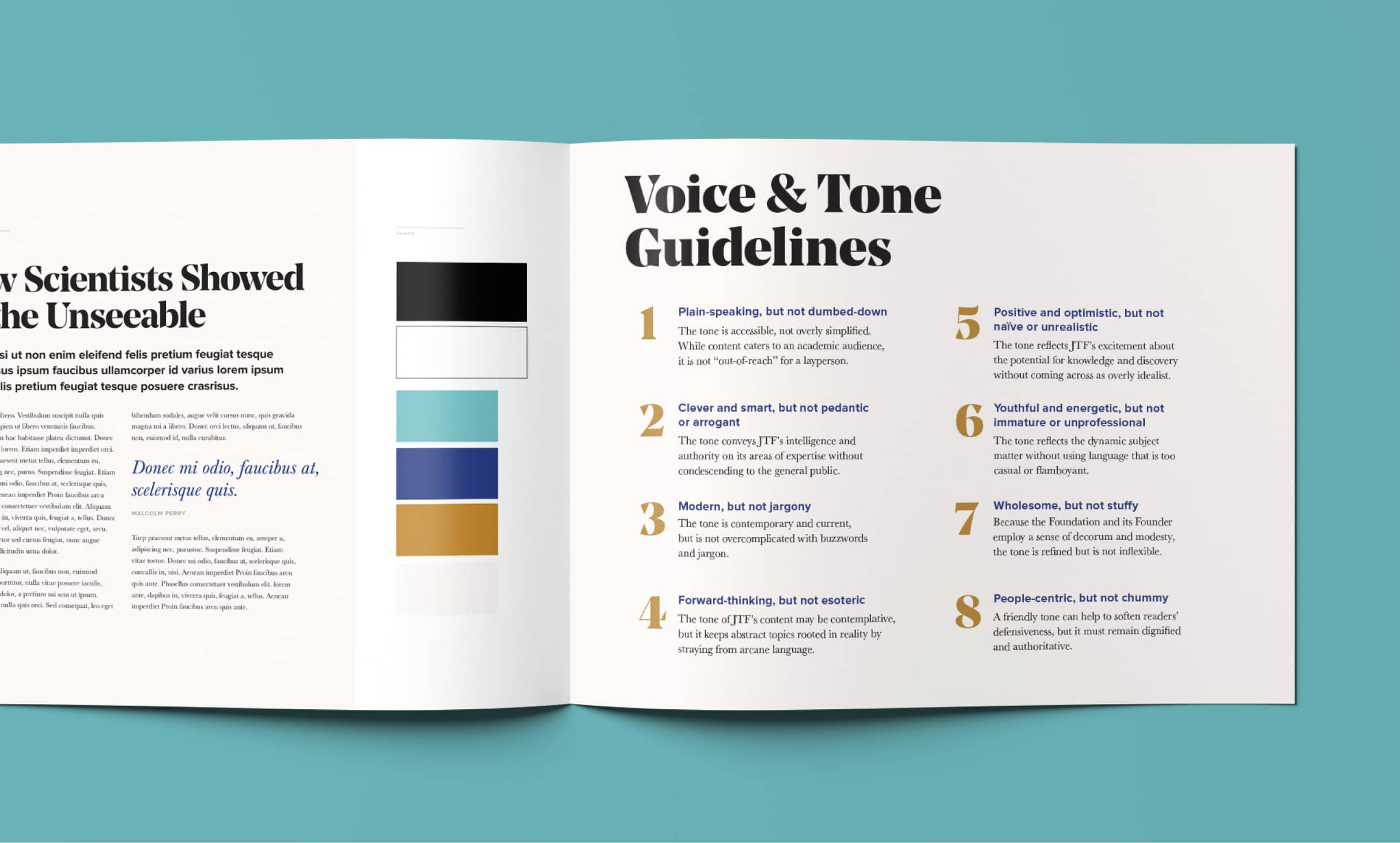 John Templeton Foundation Brand Strategy Voice and Tone Guidelines