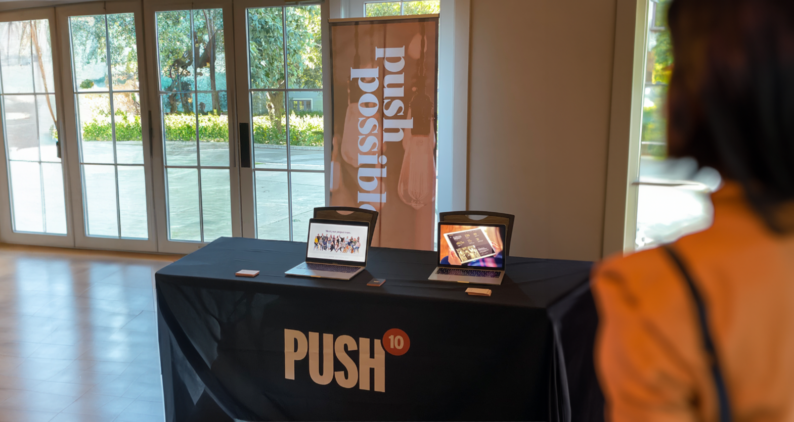 Push10 booth at a conference