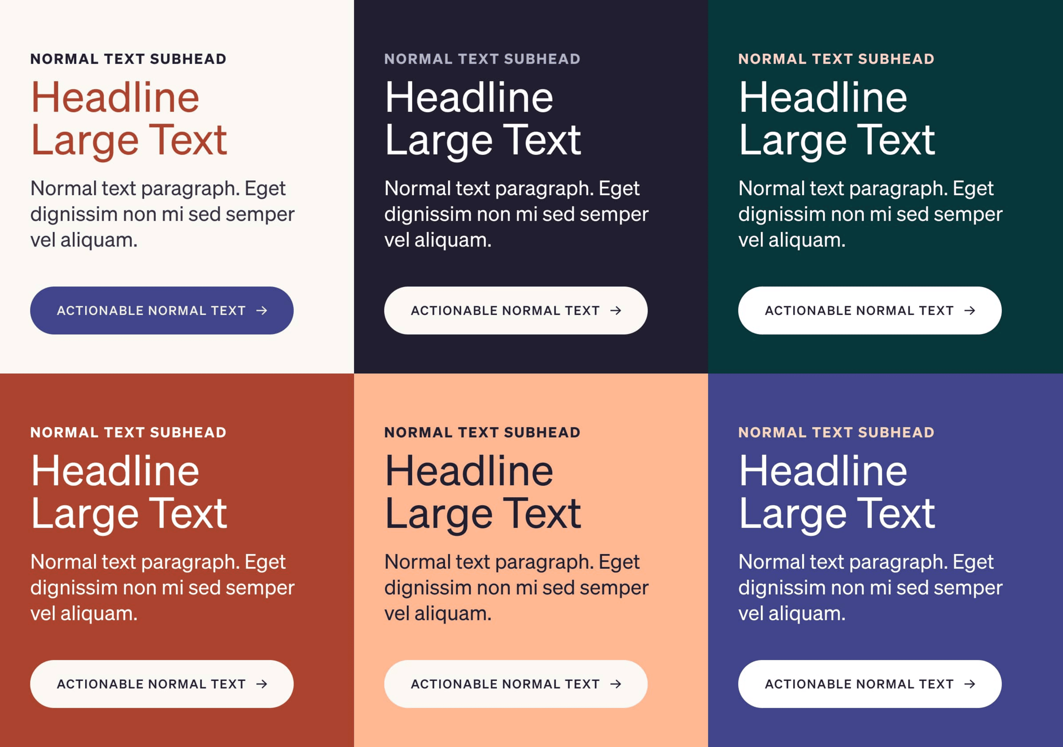 Diagram showing approved color combinations for type and background in a web style guide