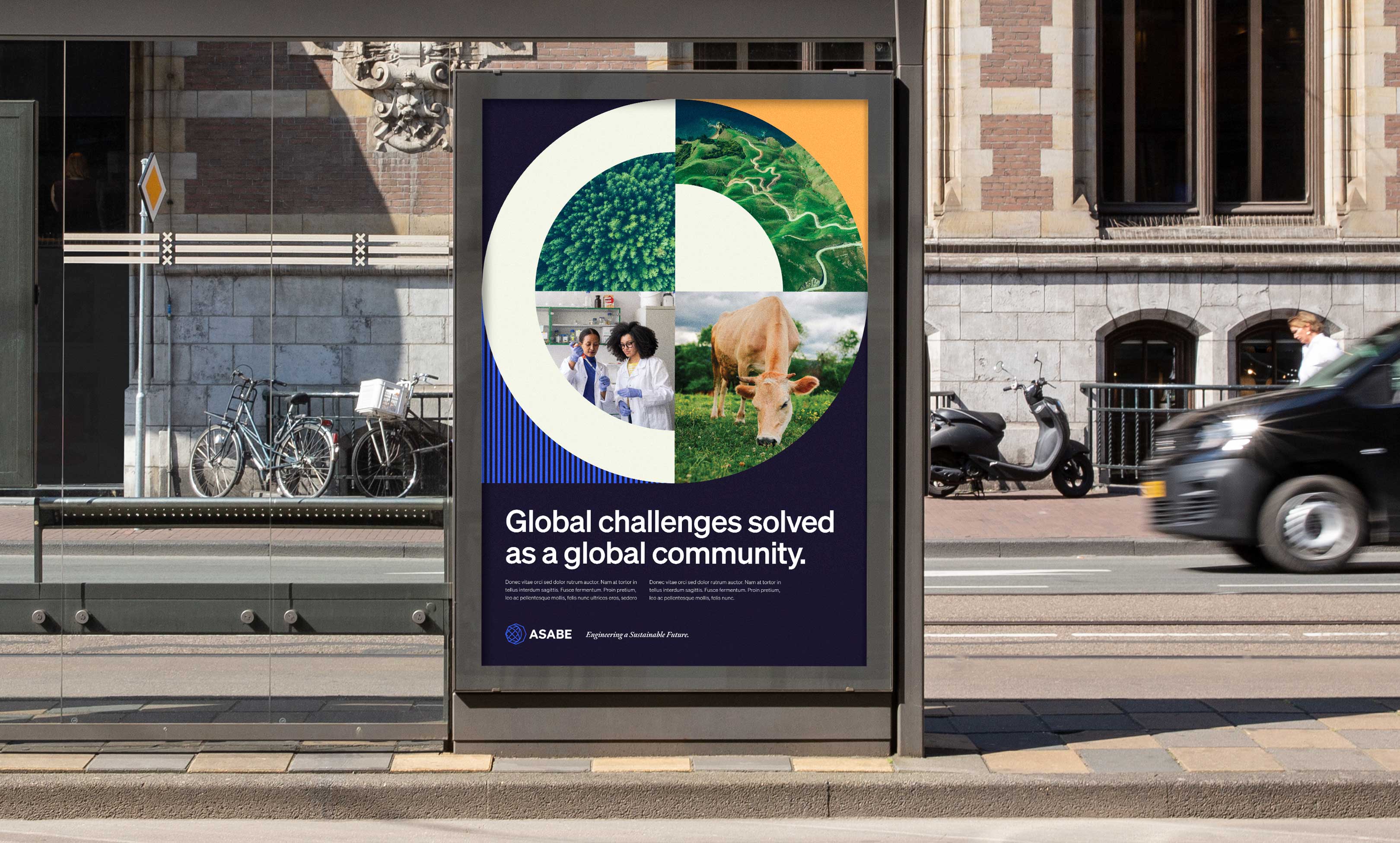 ASABE professional organization street ad mockup