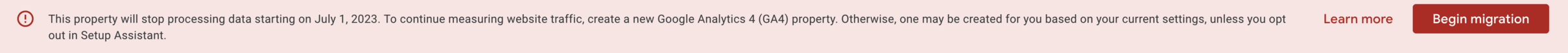 data processing error for GA4 step 2