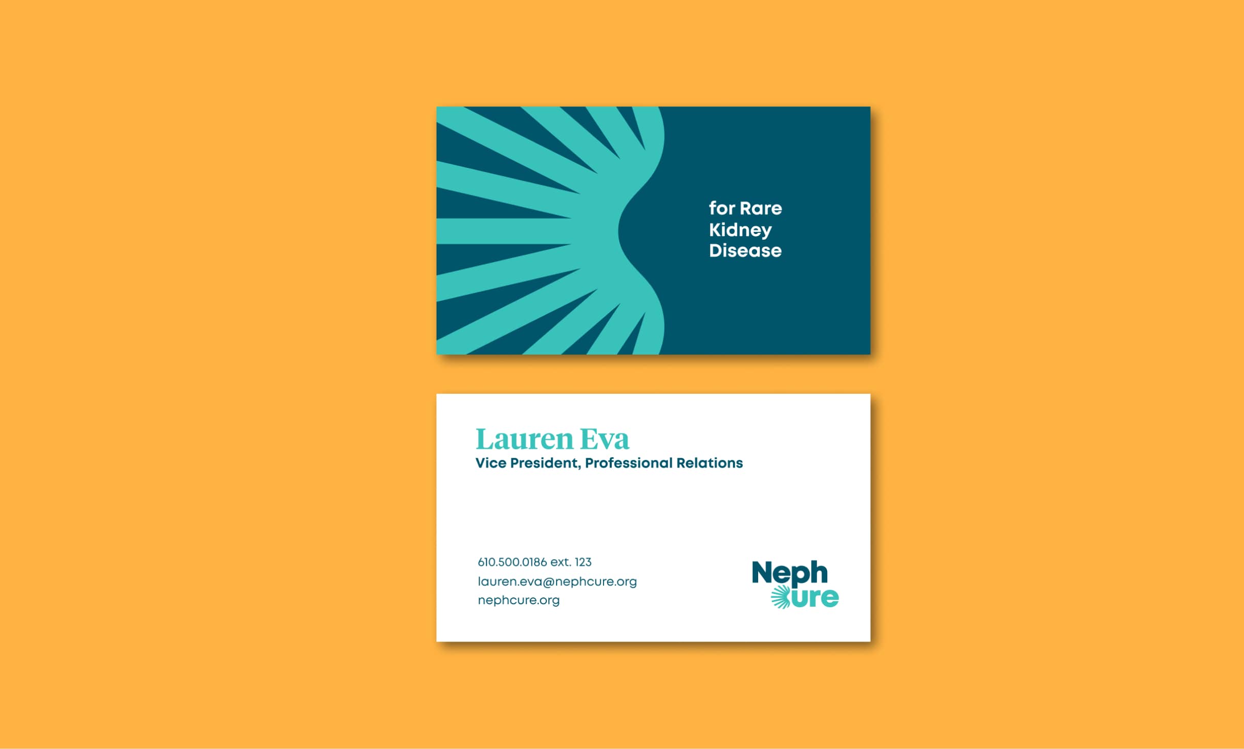 NephCure Nonprofit Visual Identity Business Cards