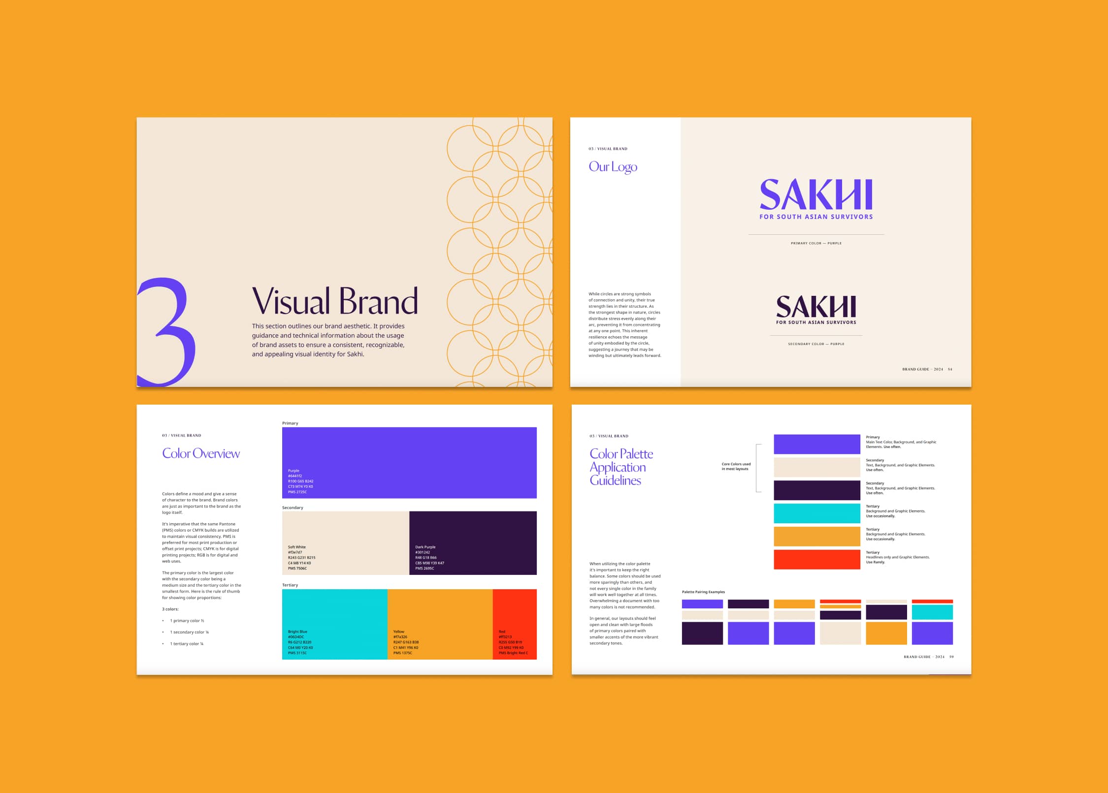 Sakhi Nonprofit Brand Guide Slides Visual Identity