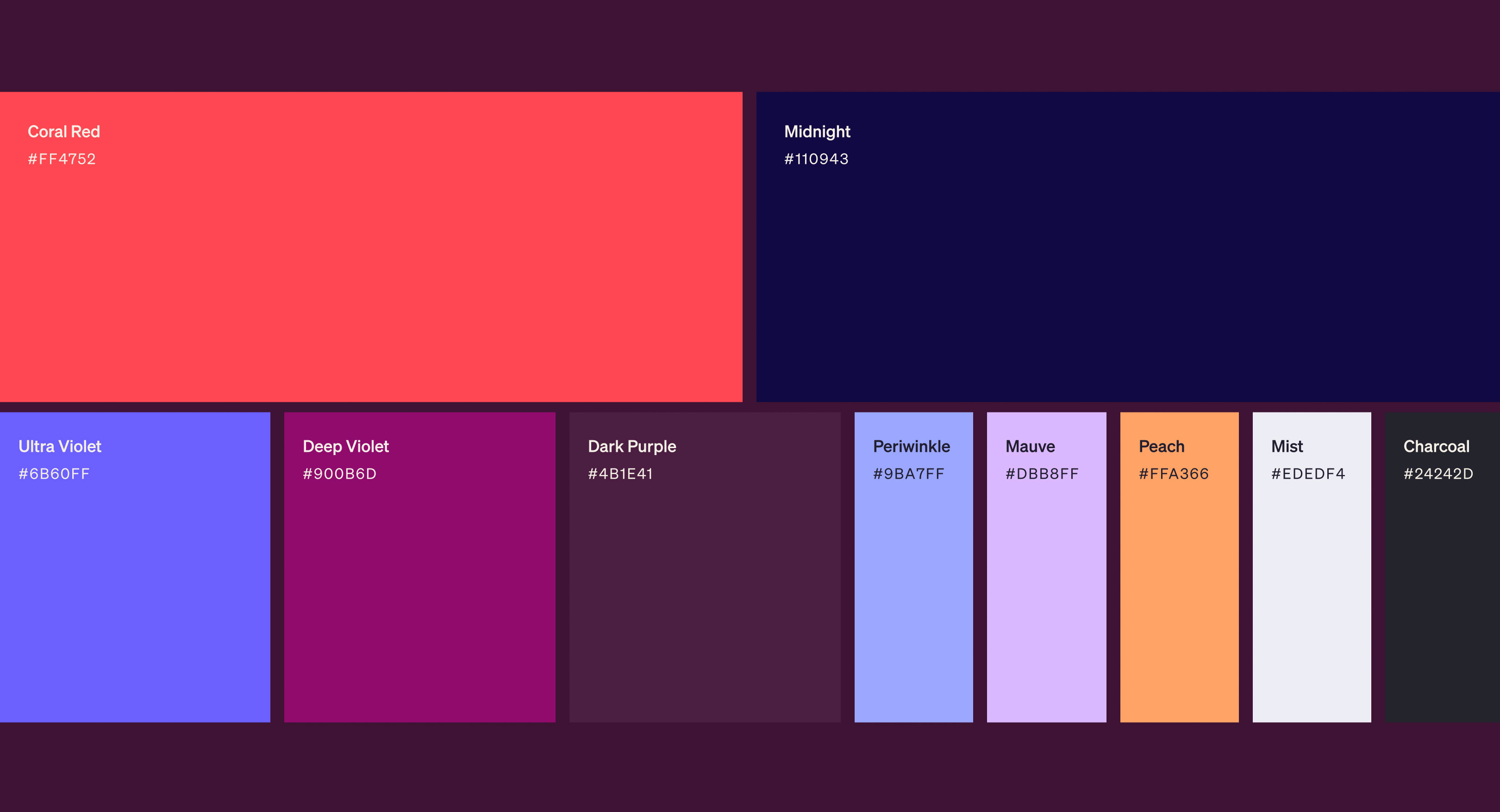 Woods nonprofit visual identity color palette