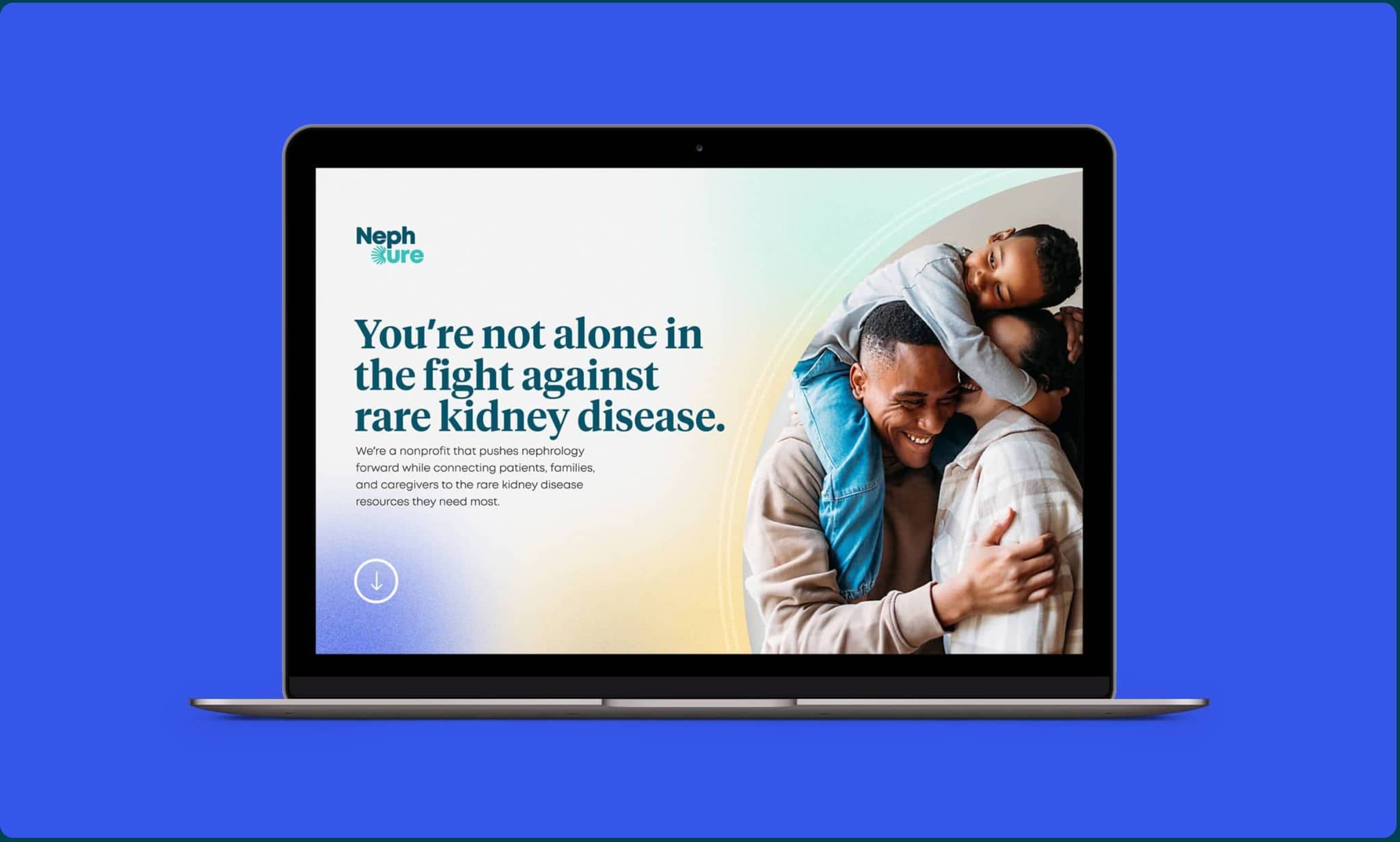 NephCure Nonprofit Responsive Website Design on Laptop