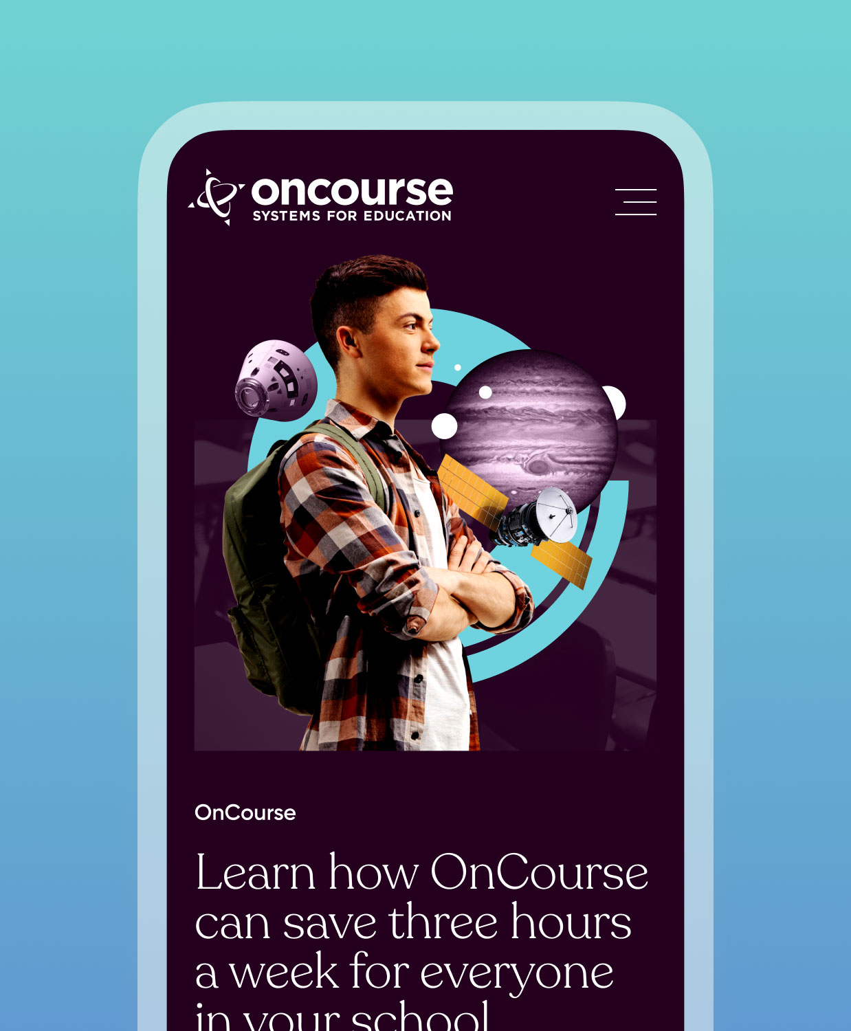 OnCourse Systems web design mobile example