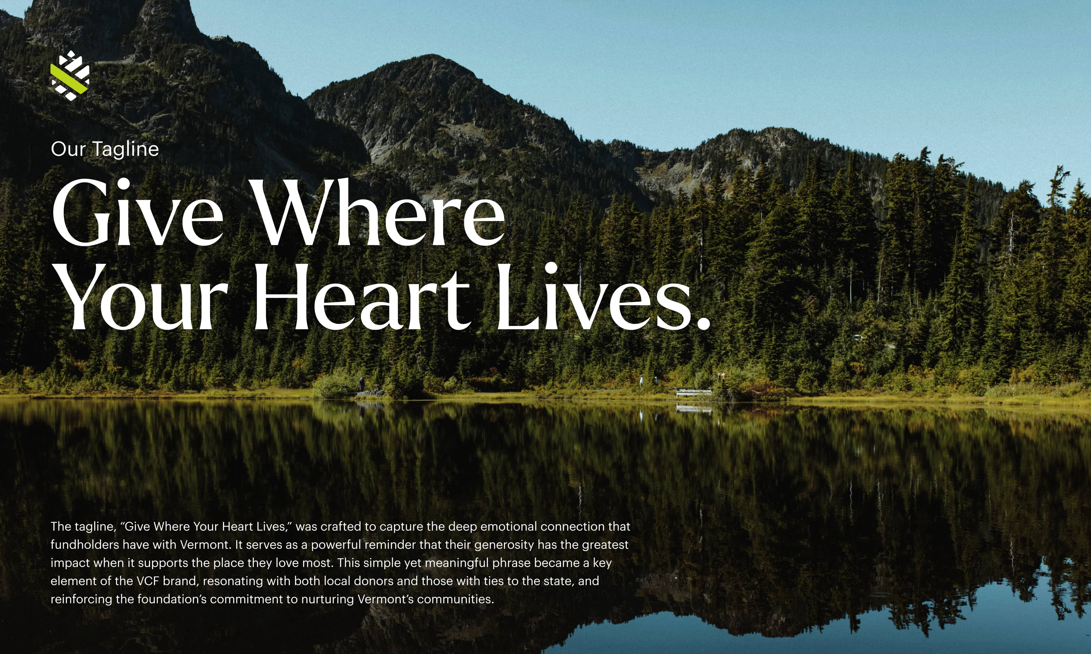 A new tagline created for Vermont Community Foundation