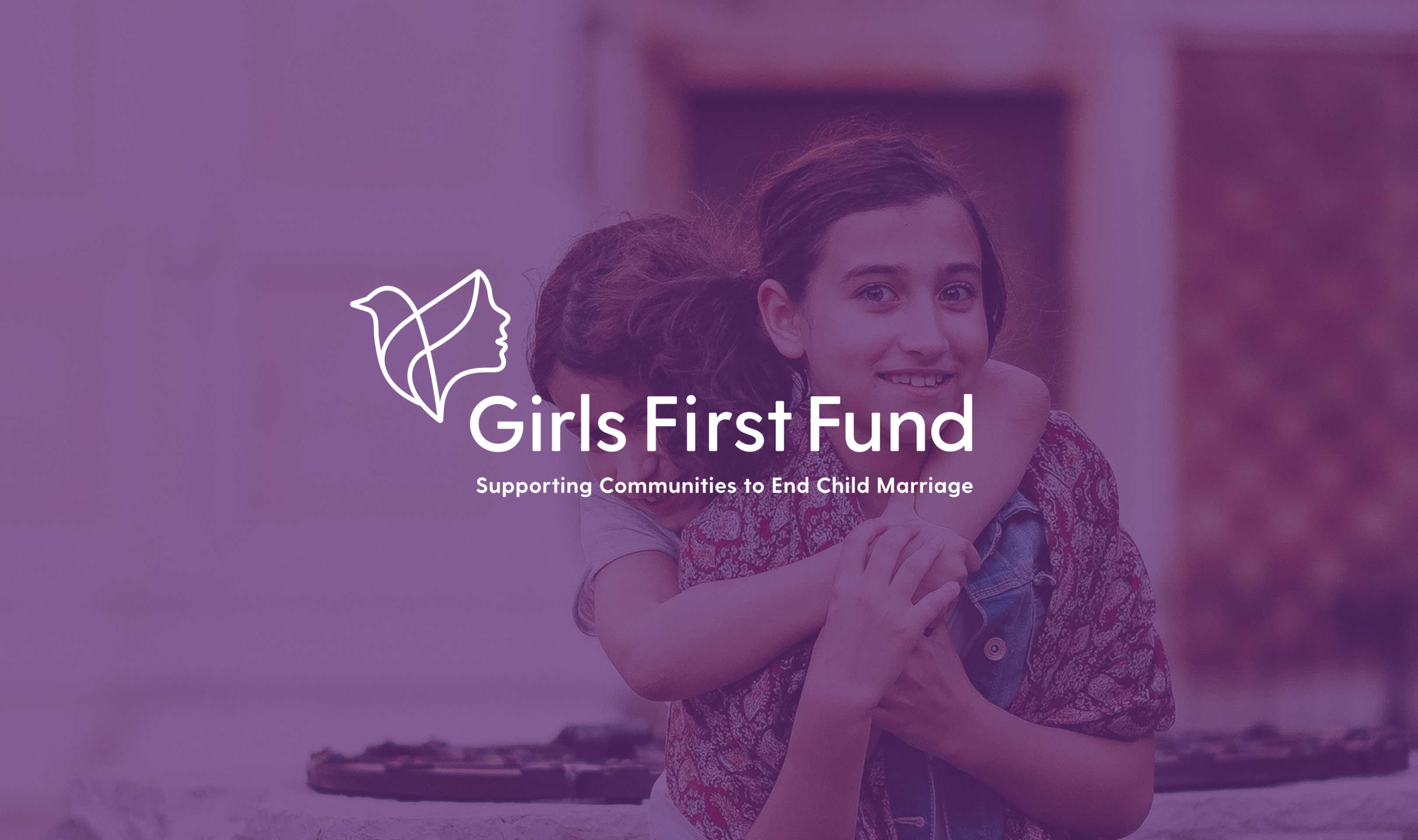 Girls First Fund nonprofit branded image with white logo