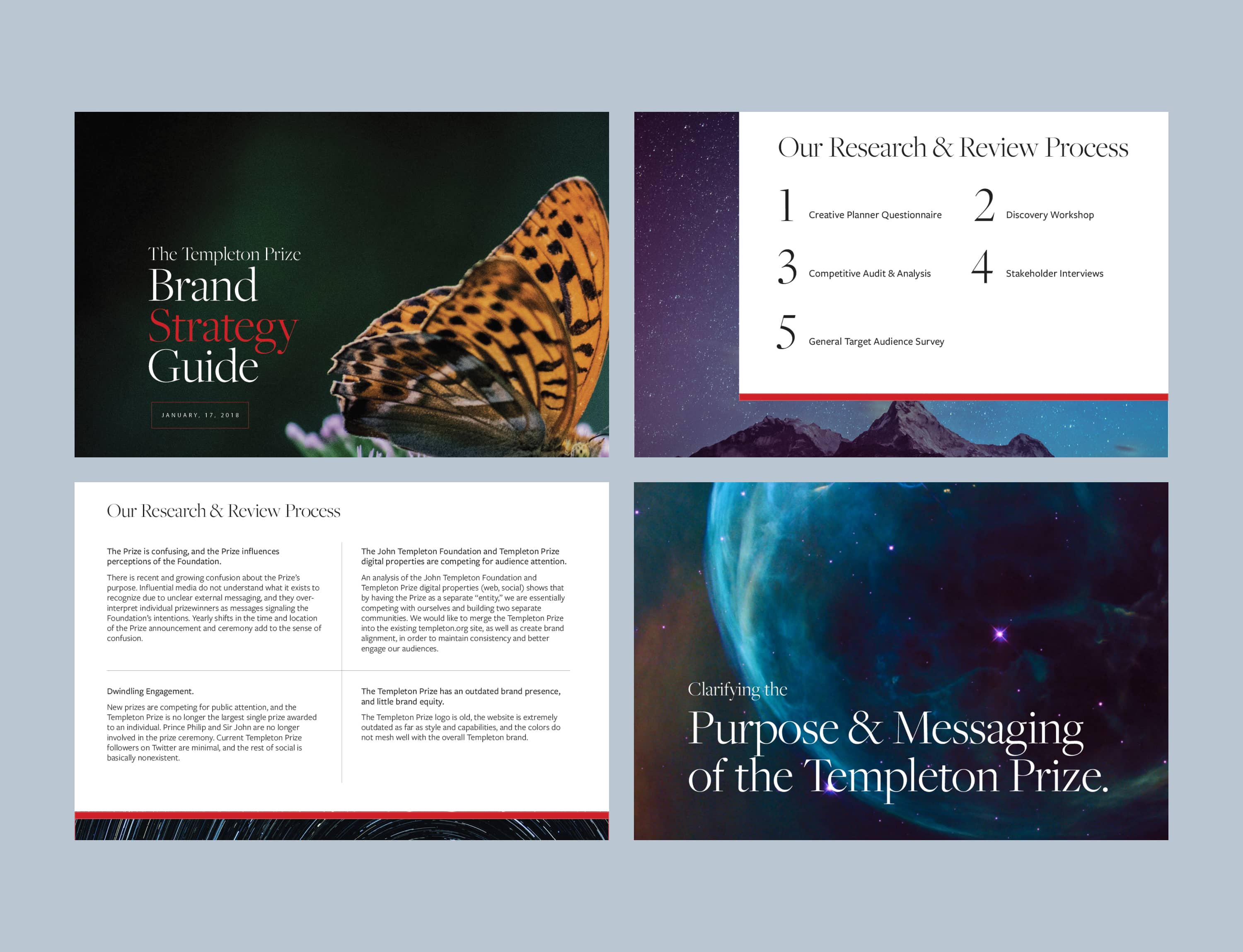 John Templeton Prize Foundation brand strategy slides