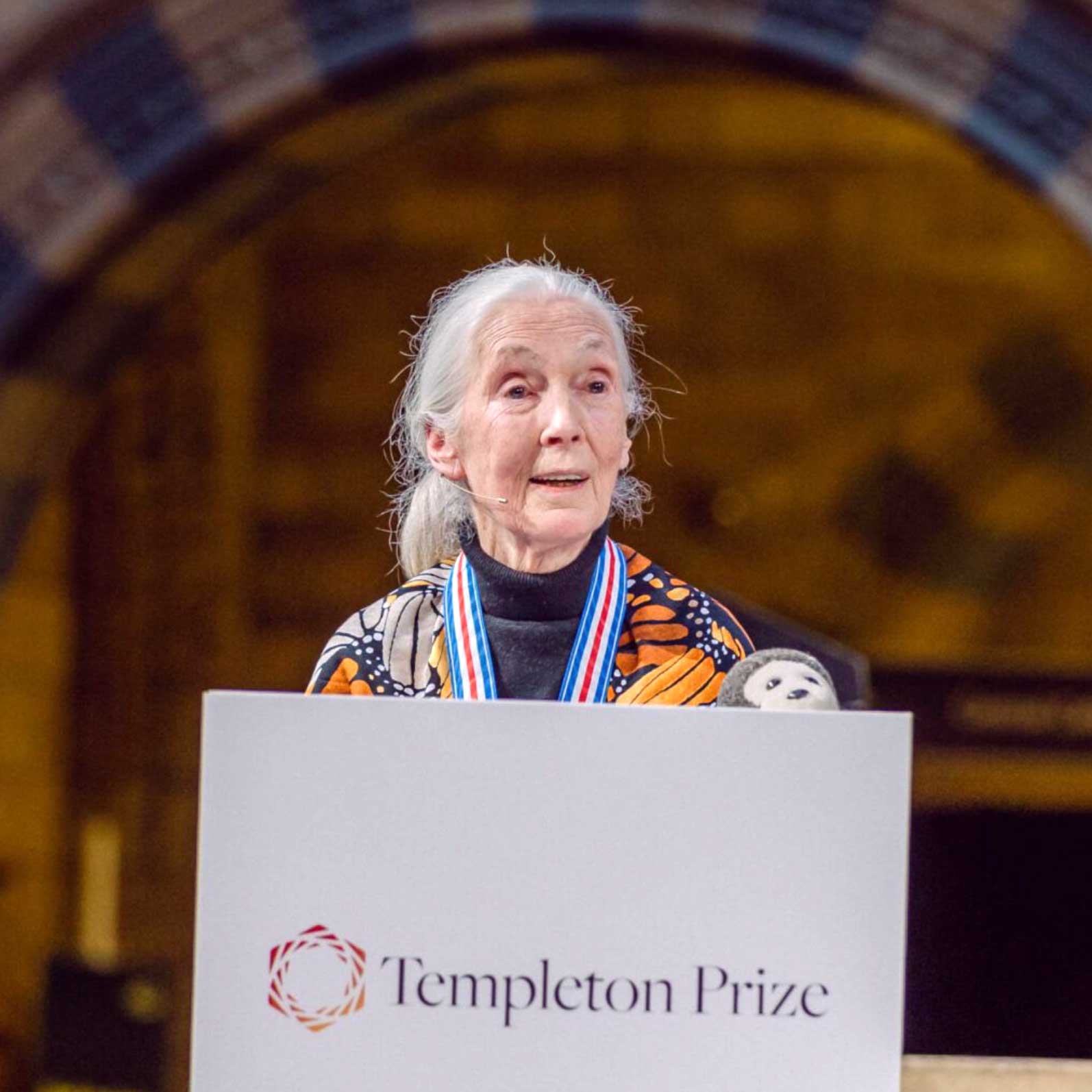 Jane Goodall at the Templeton prize ceremony