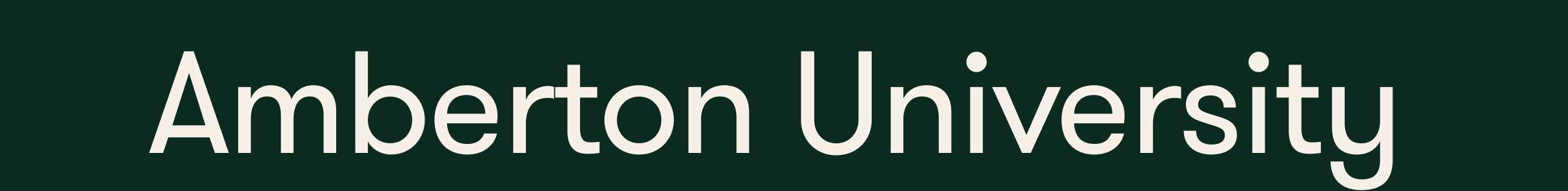 Amberton University education primary typeface