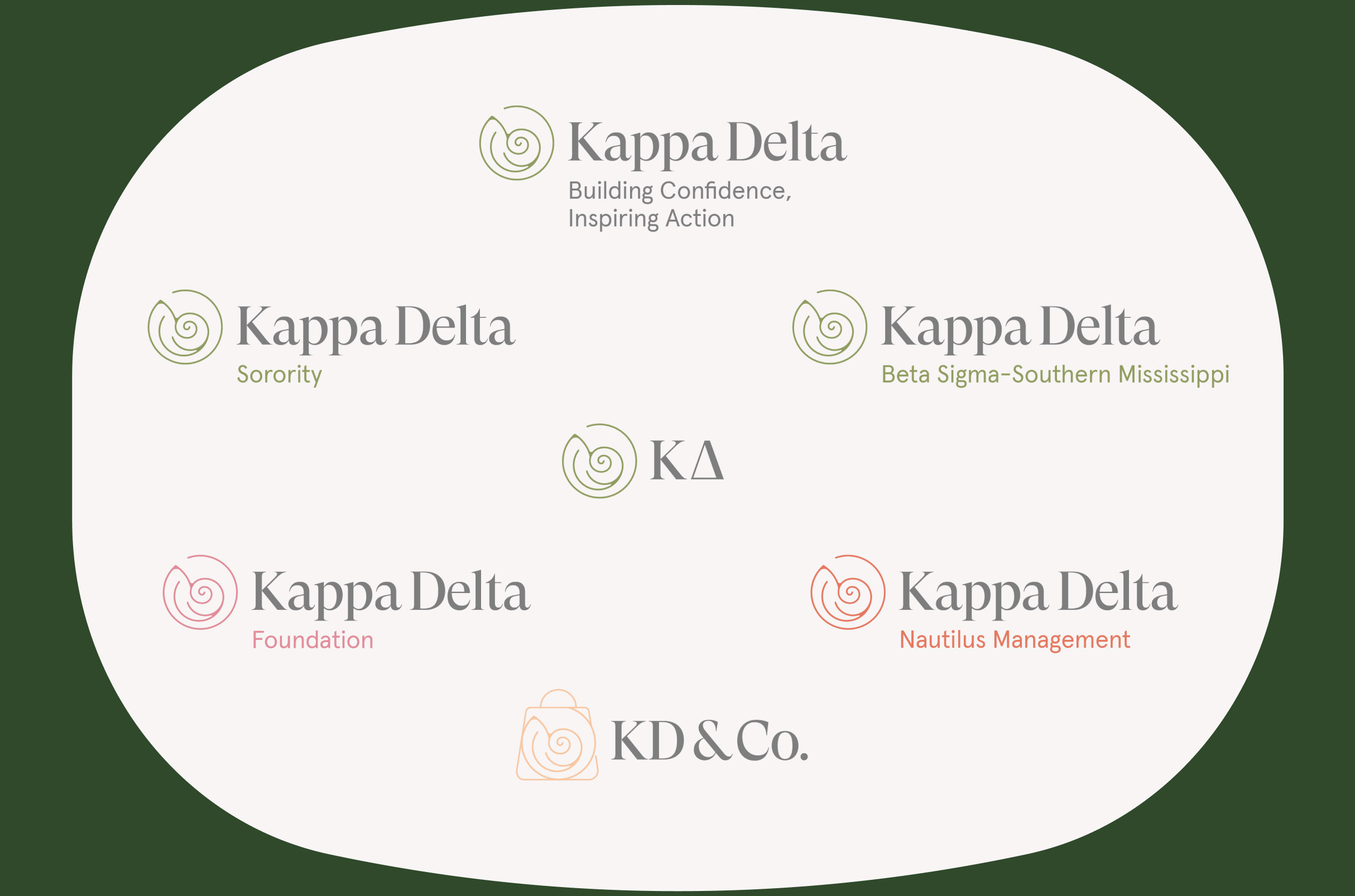 Kappa Delta education logo variants