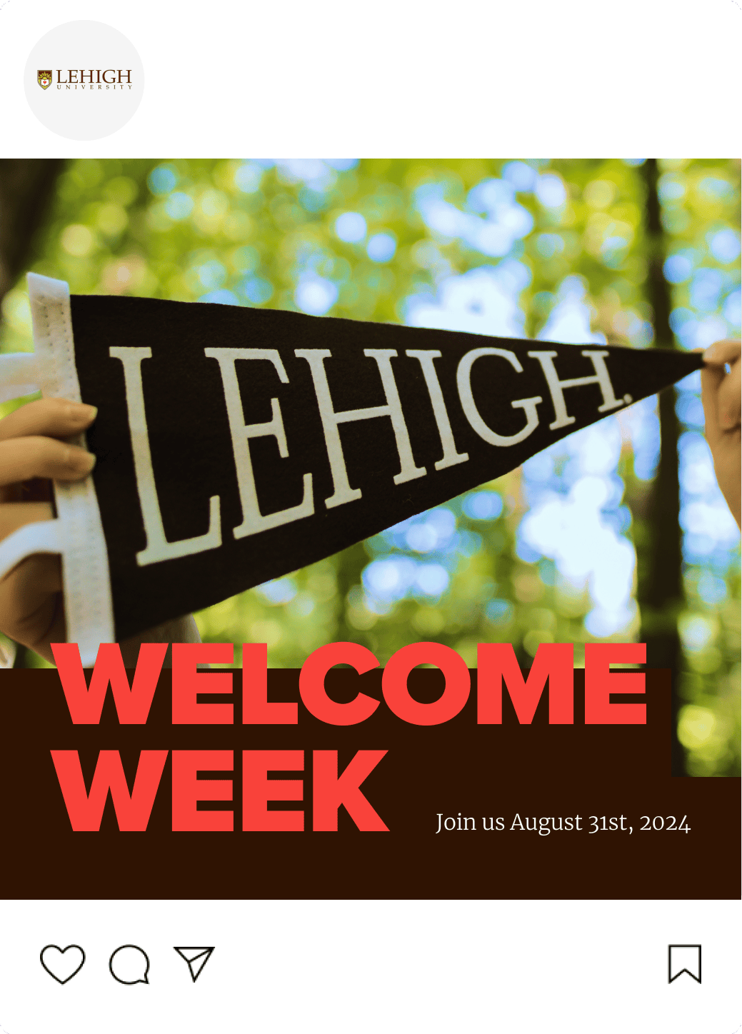 Social media post design for Lehigh University