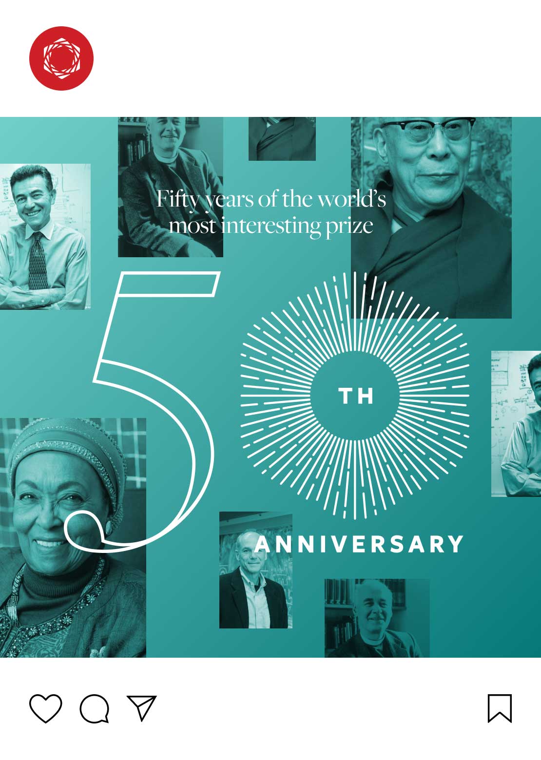 Templeton Prize foundation 50th anniversary graphic