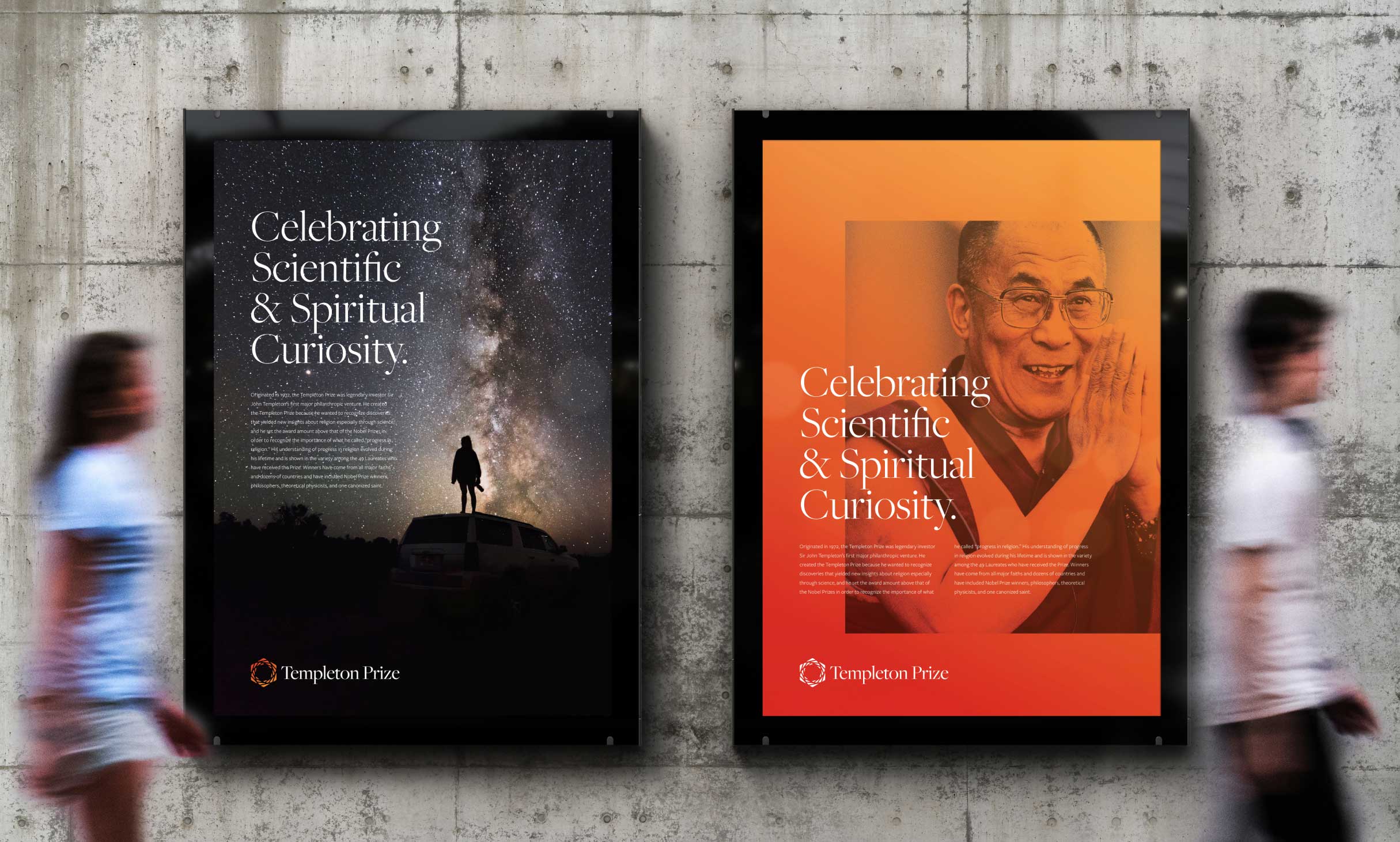 Templeton Prize foundation street posters mockup