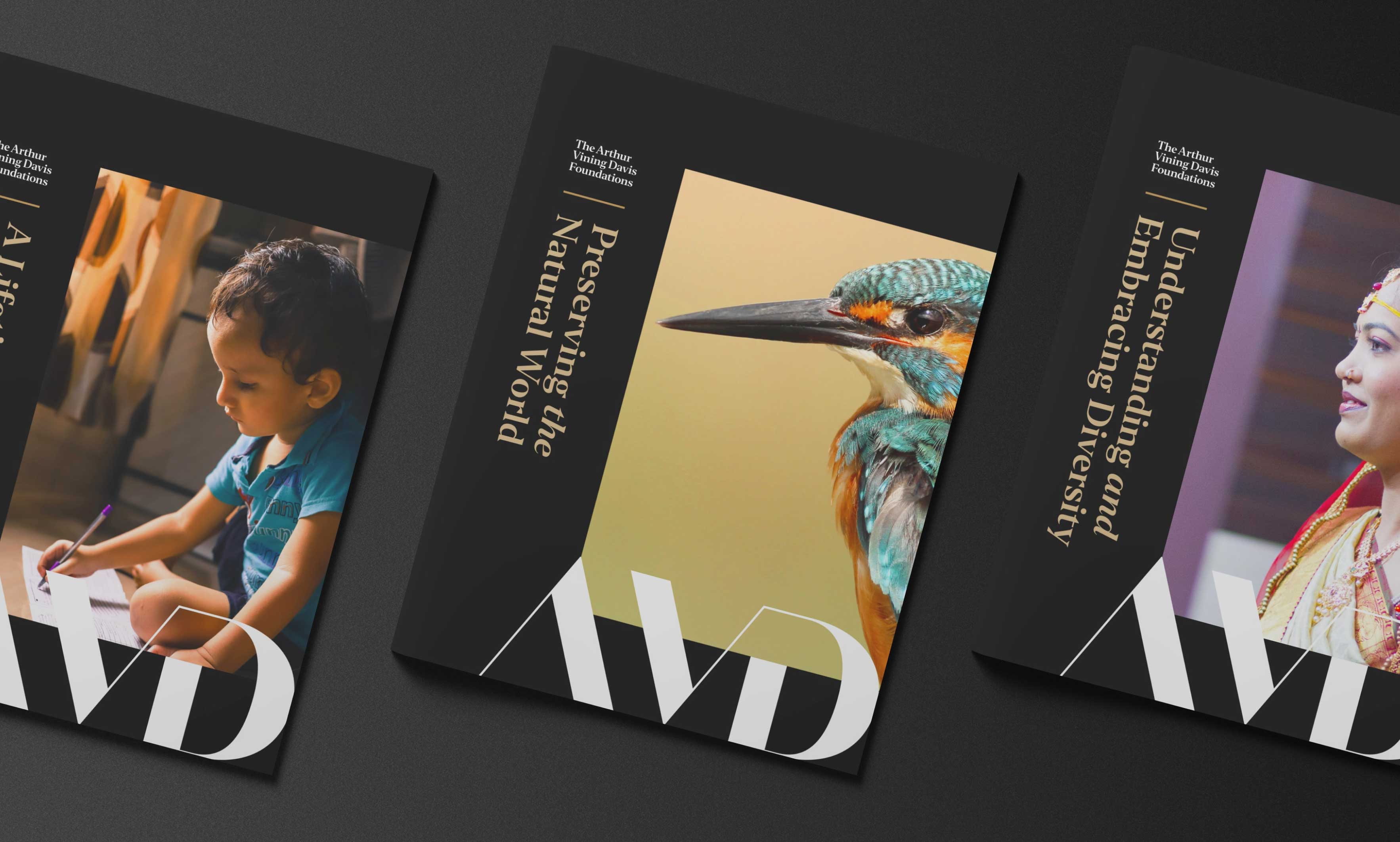 Arthur Vining Davis Foundation magazine cover designs