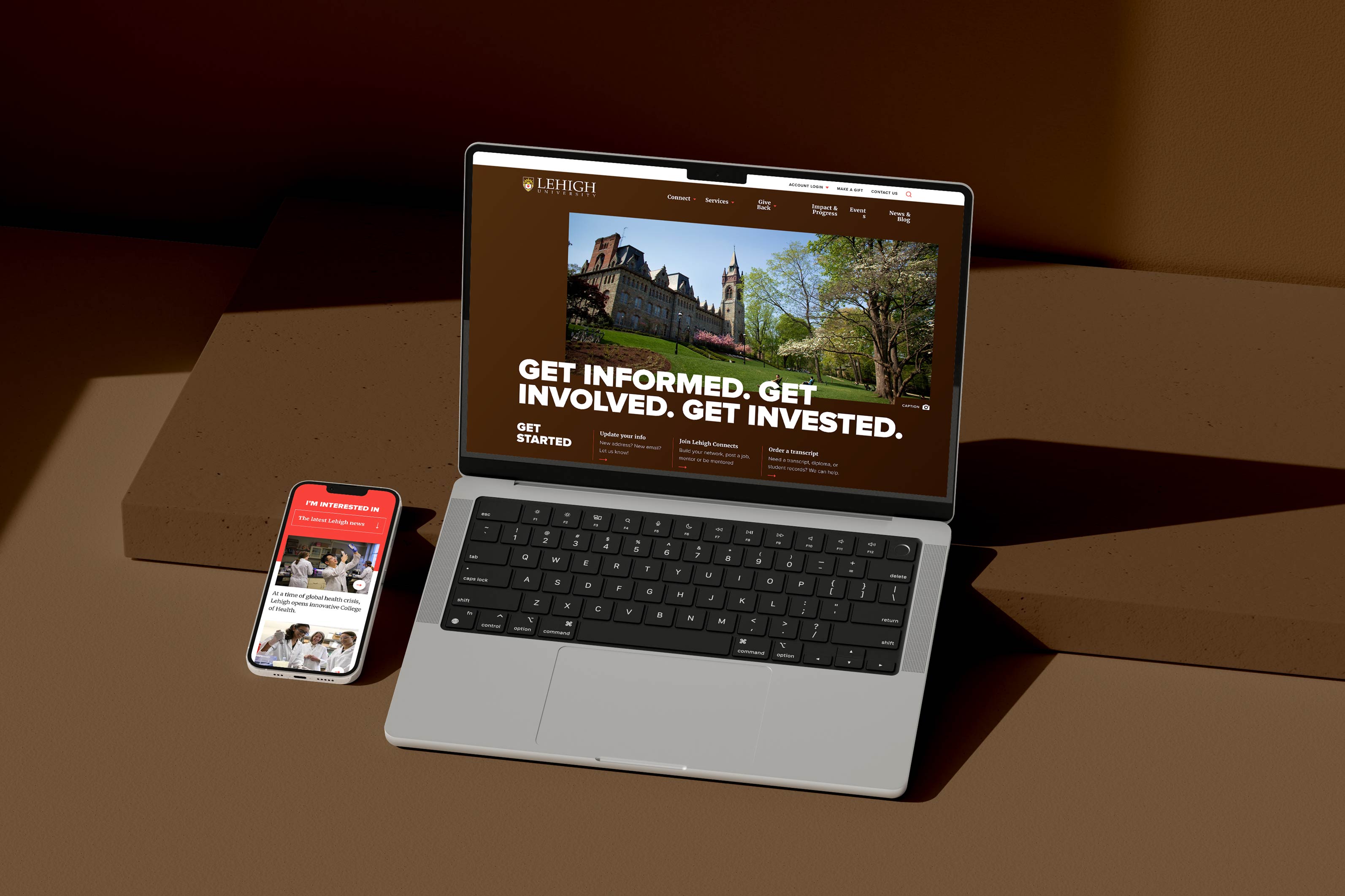 LODAR responsive design with a laptop and an iPhone mockup