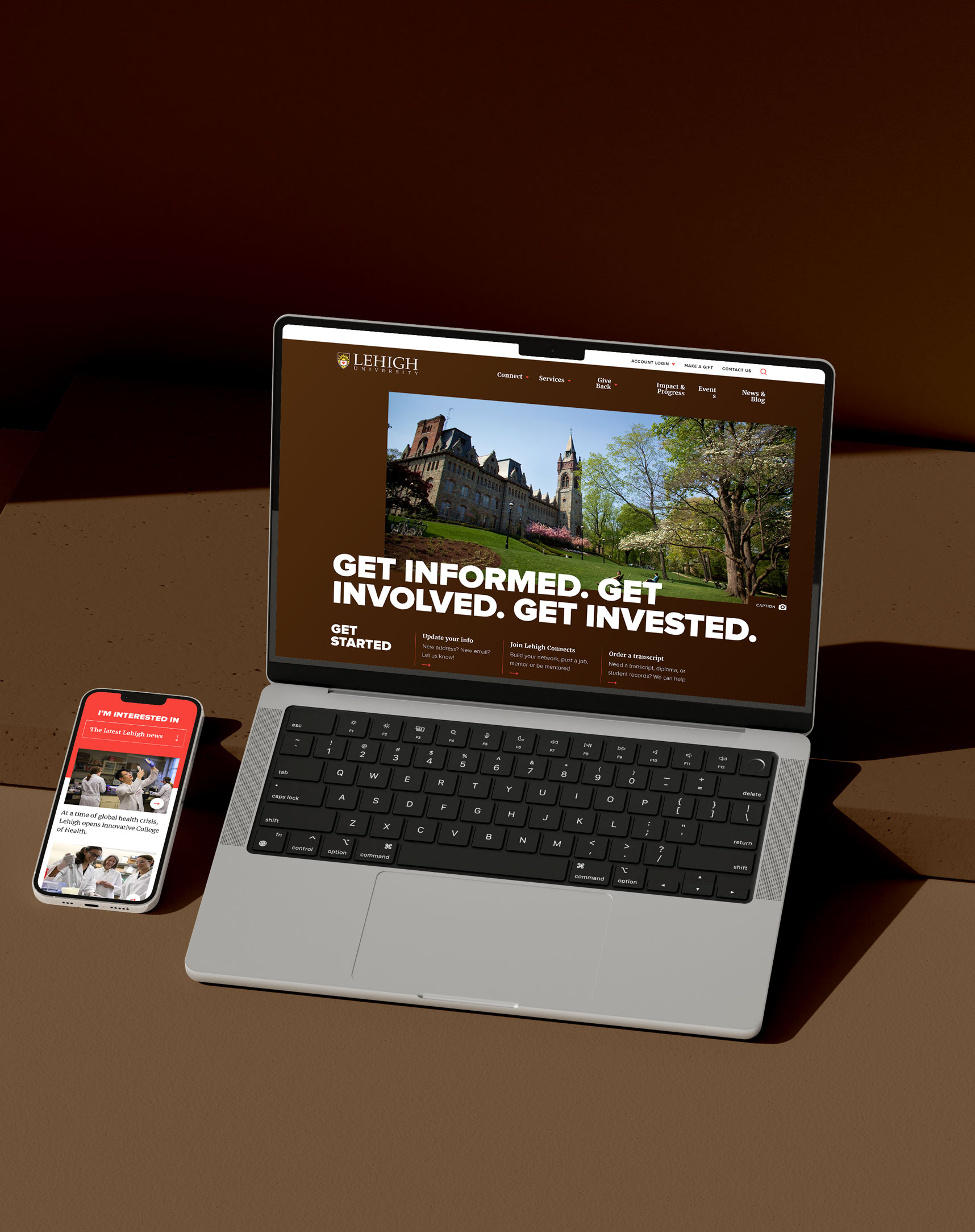 LODAR responsive design with a laptop and an iPhone mockup