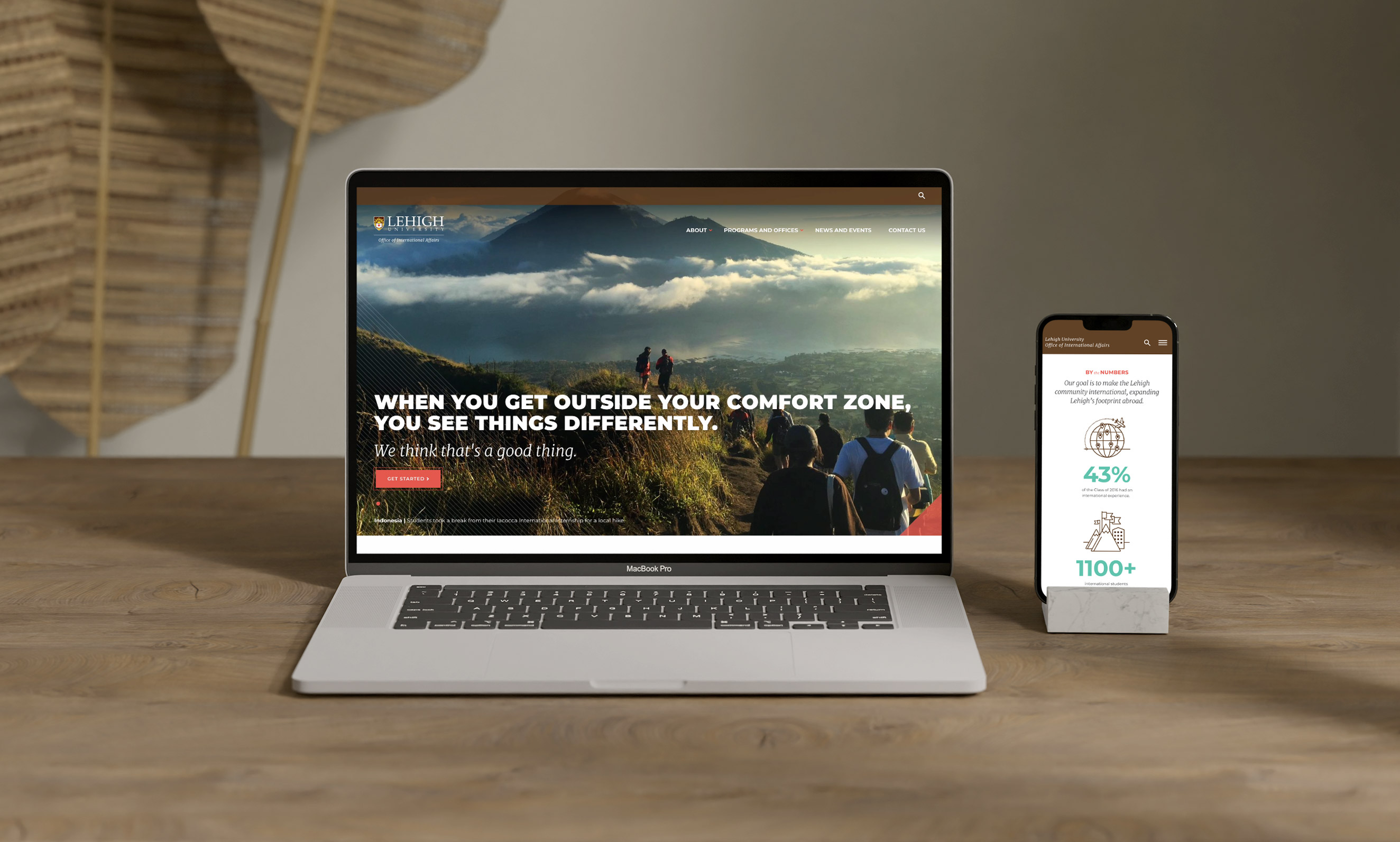 LOIA responsive design with a laptop and an iPhone mockup