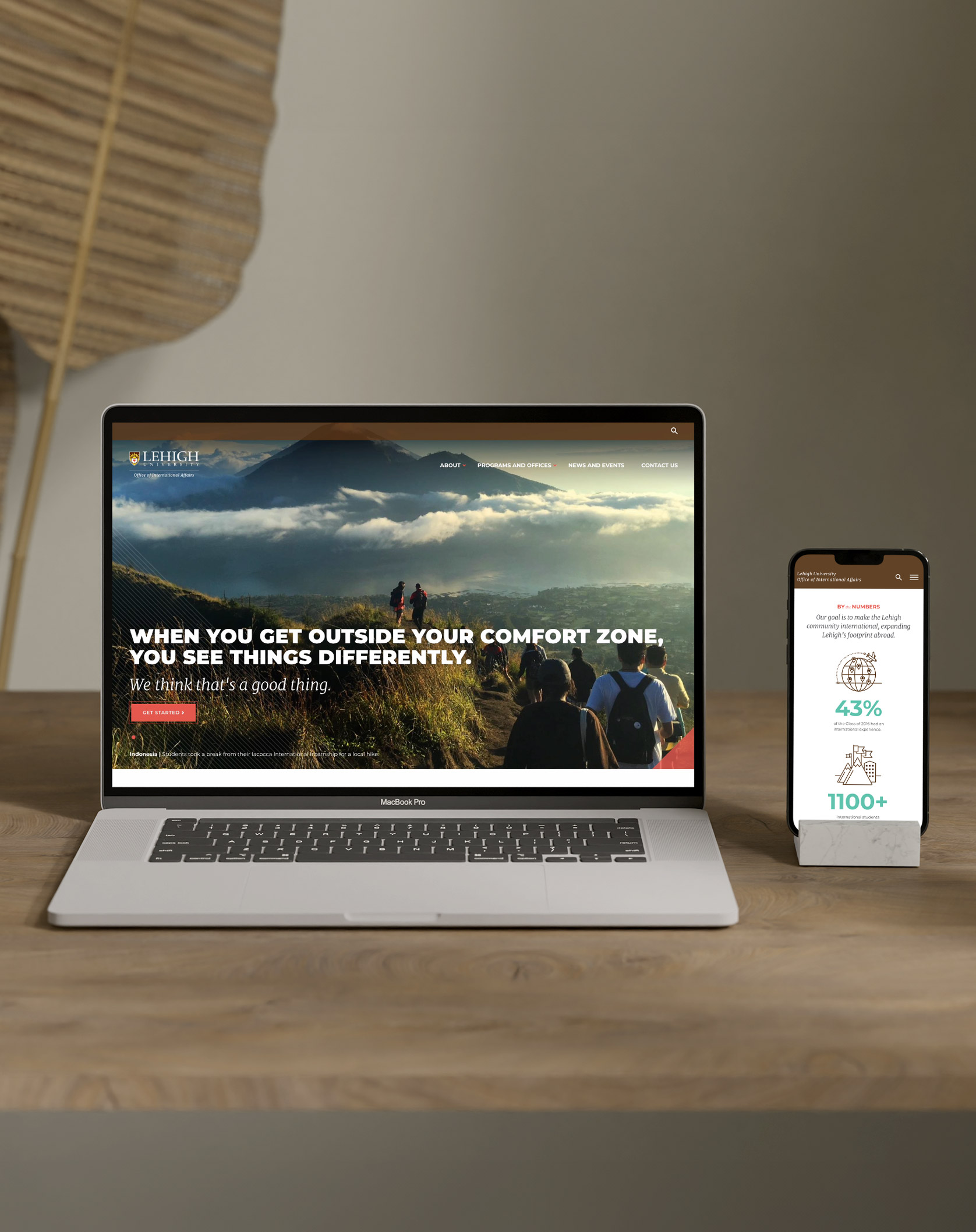 LOIA responsive design with a laptop and an iPhone mockup