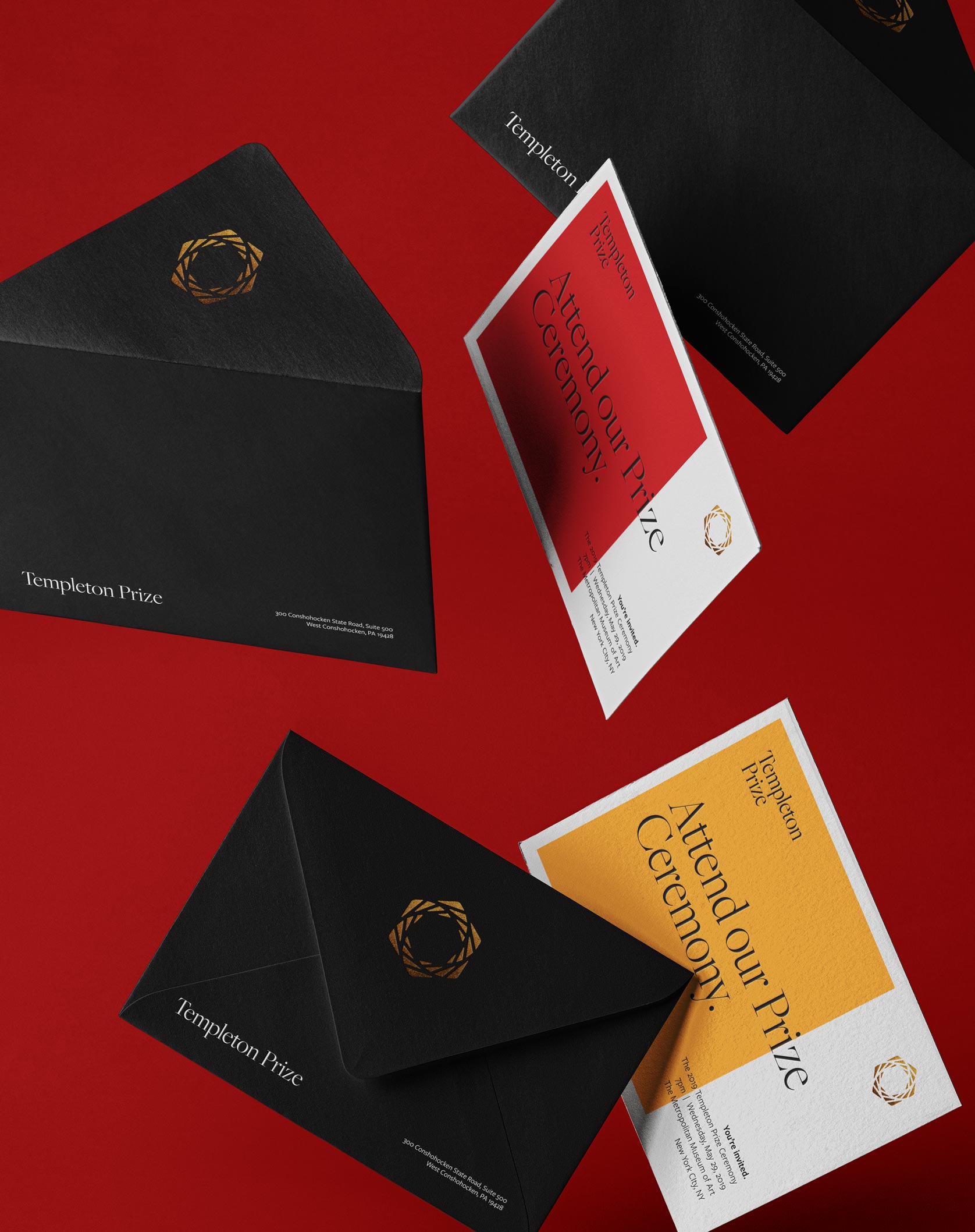 Templeton Prize business card print designs