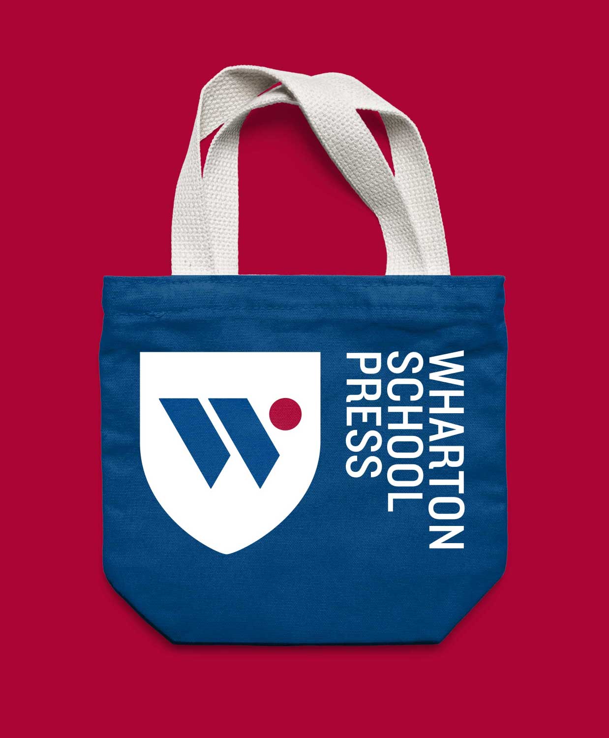 Wharton School Press canvas bag design with Logo Design