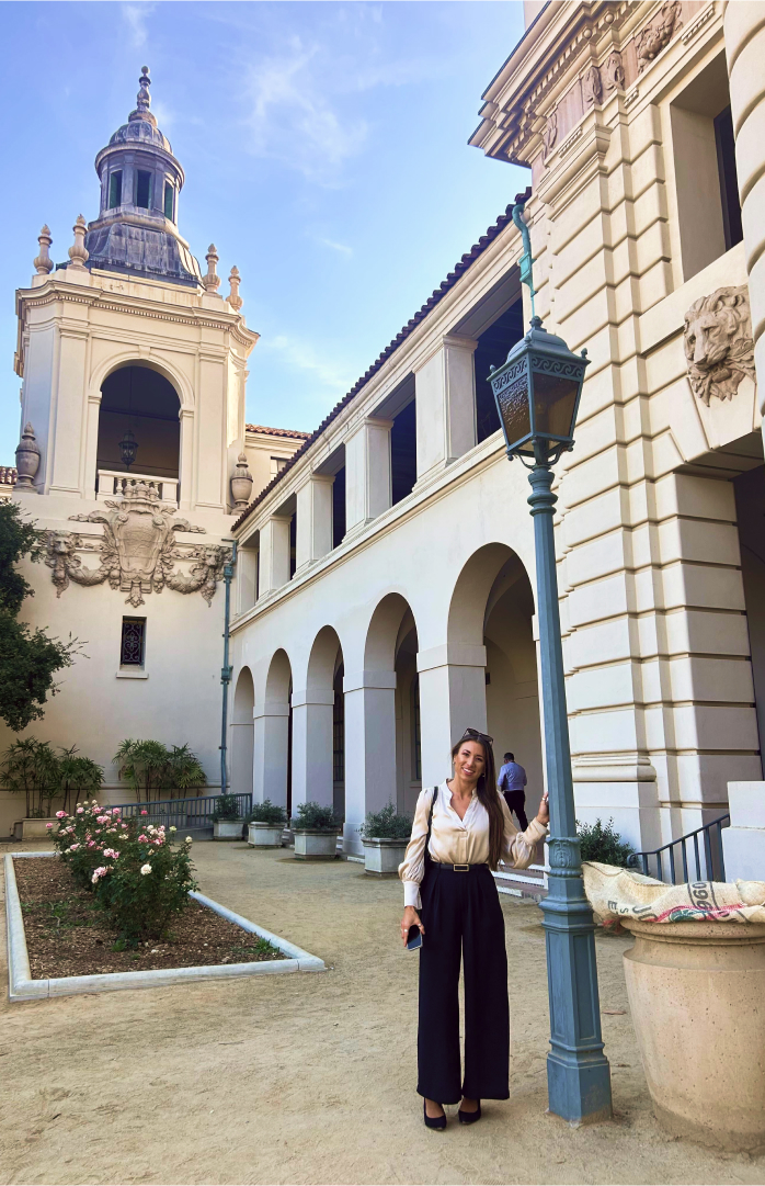 Push10 agency team visiting client in California and touring city hall