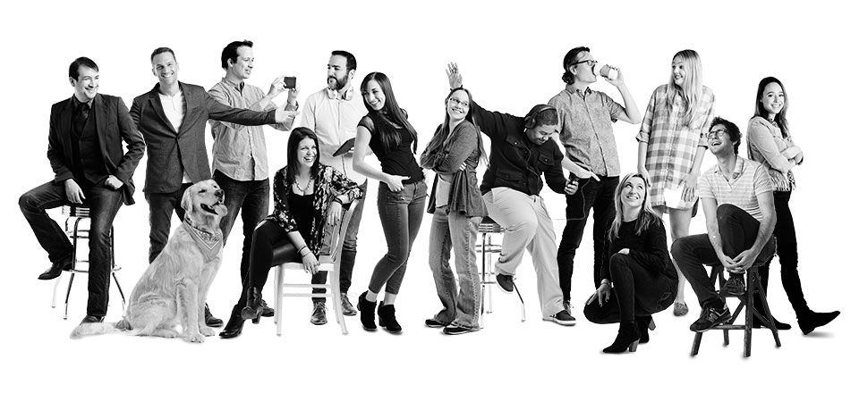 team photo of push10 branding agency